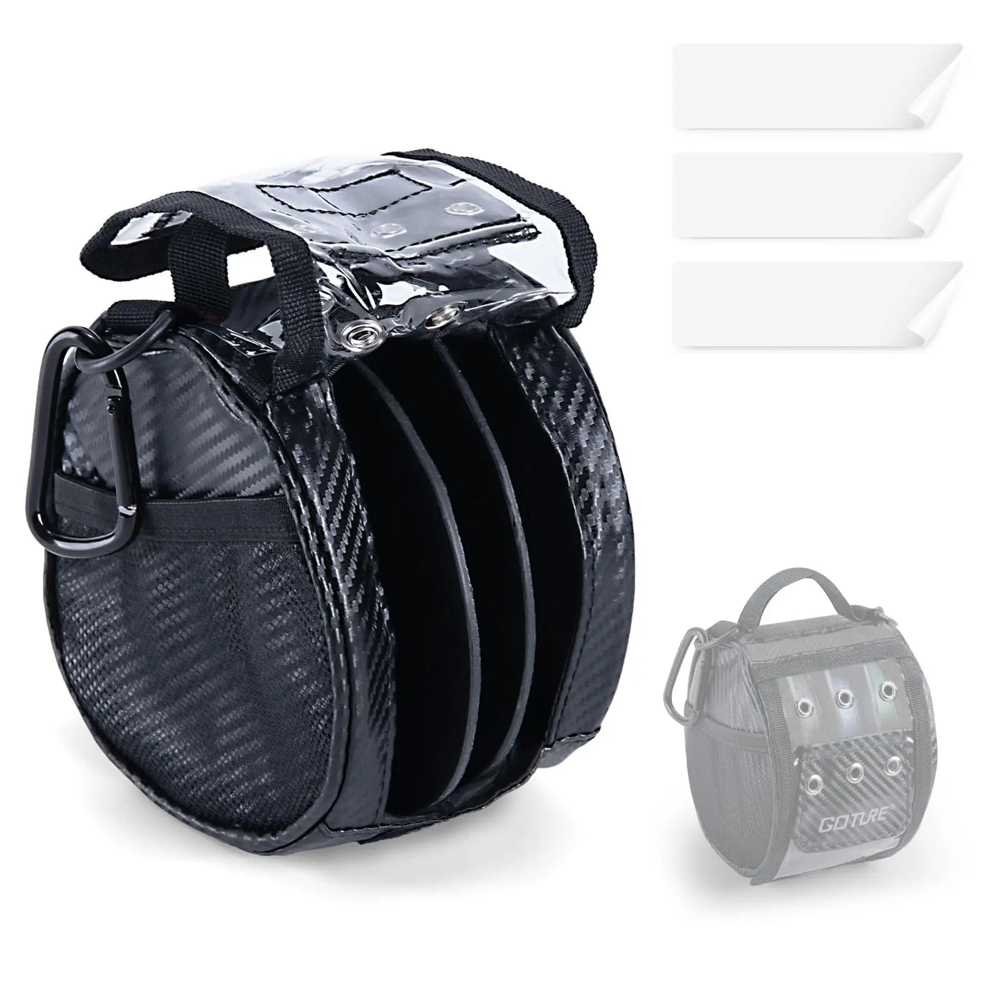 Goture Fishing Line Storage Bag | 3–6 Outlet Holes | Clear Window | Removable Divider | Line Spool Organizer