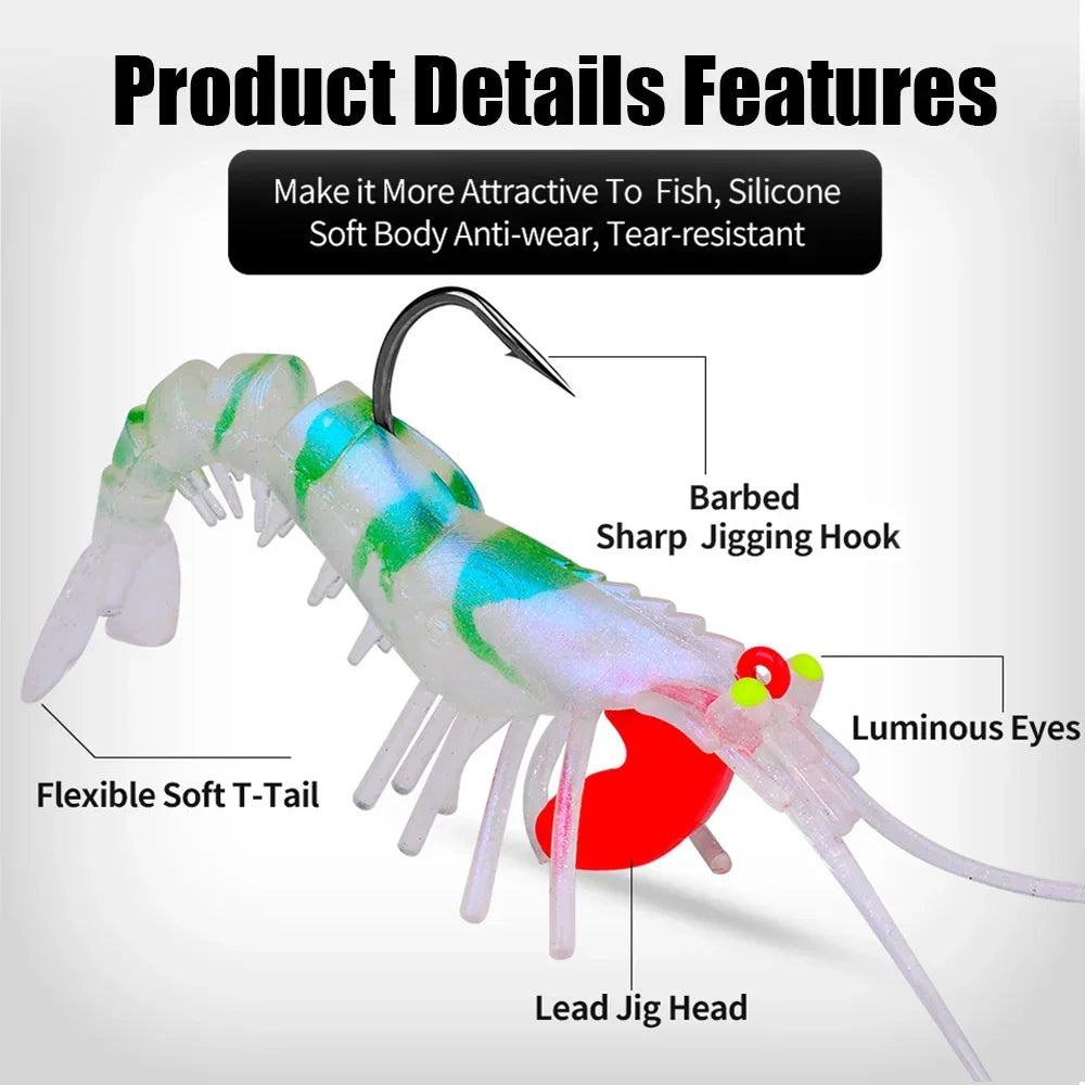 THORFORCE Luminous Shrimp Soft Bait  6-19g 7.3 - 13.5cm