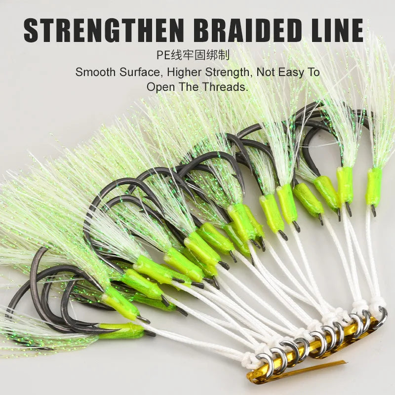 2Pairs/bag Double Barbed Premium Assist Hooks