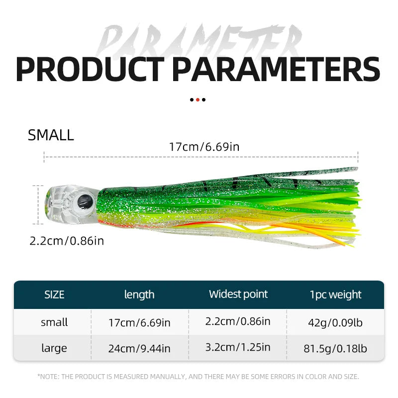 6pcs Trolling Skirt 16cm/25cm