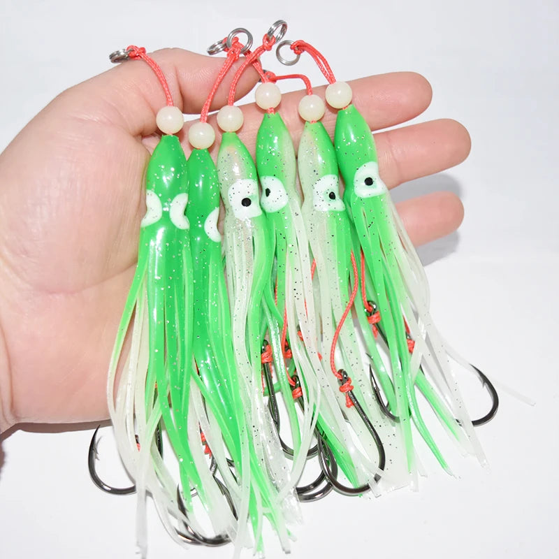 6pcs/pack Squid Imitation Assist Hooks