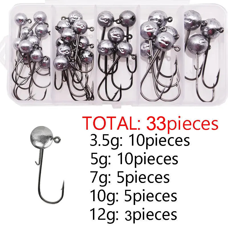 Bulk Jig Head Pack – Multiple Weights & Styles for Soft Plastics (Strong, Sharp & Salt-Ready)