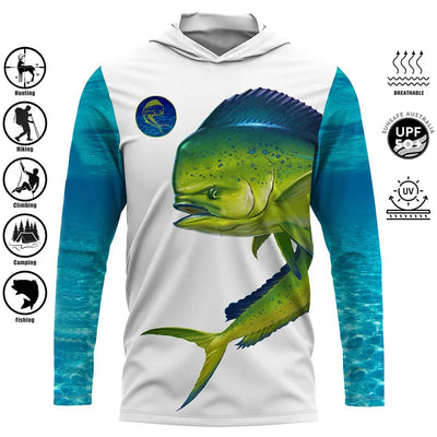 Men’s Hooded Fishing Shirt | UPF 50 UV Protection | Moisture-Wicking | Outdoor Performance Fishing Top