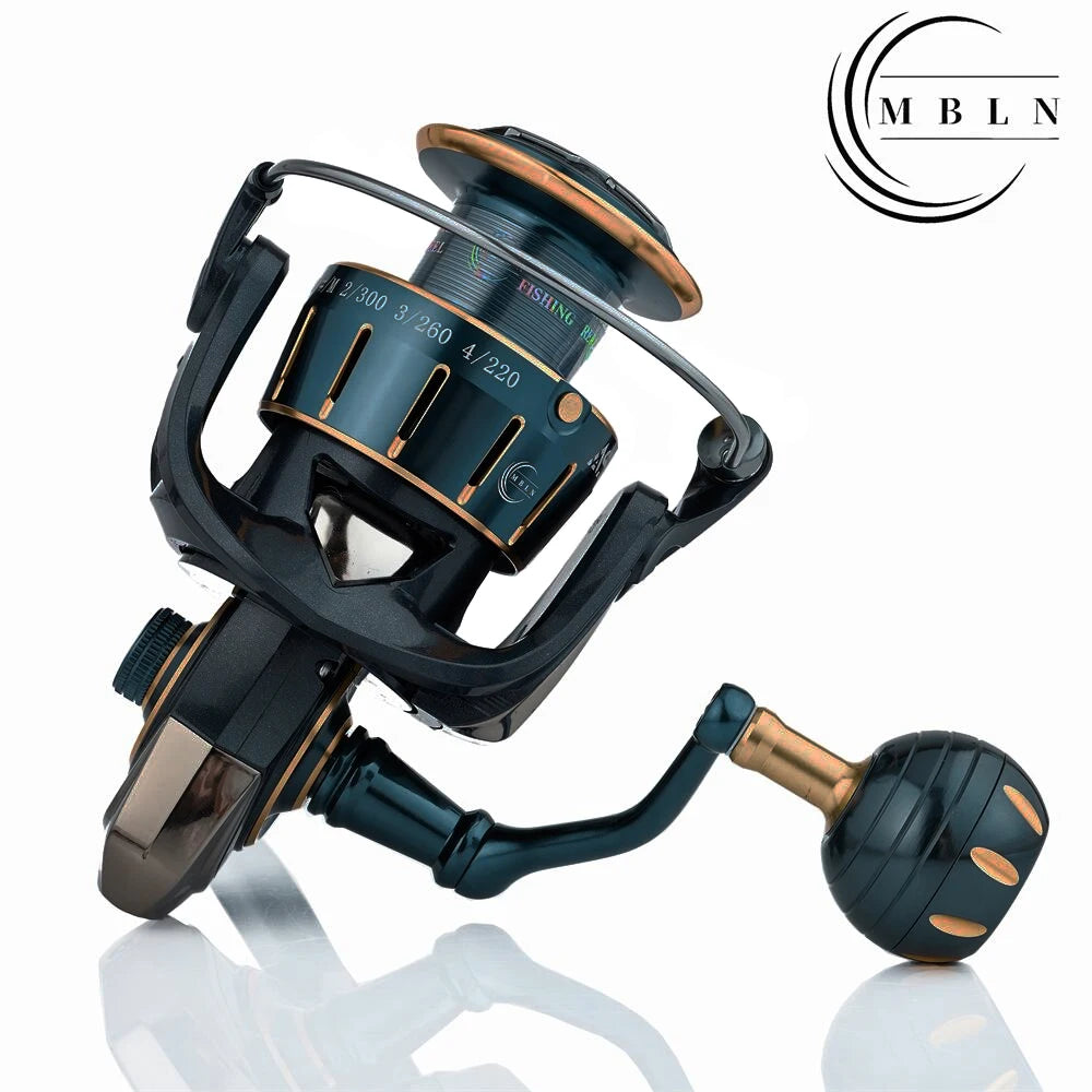 MBLN Durable Spinning Reel | Alloy Gear, Spool & Handle | CNC Arm | 5+1 Steel Bearings | Saltwater Ready