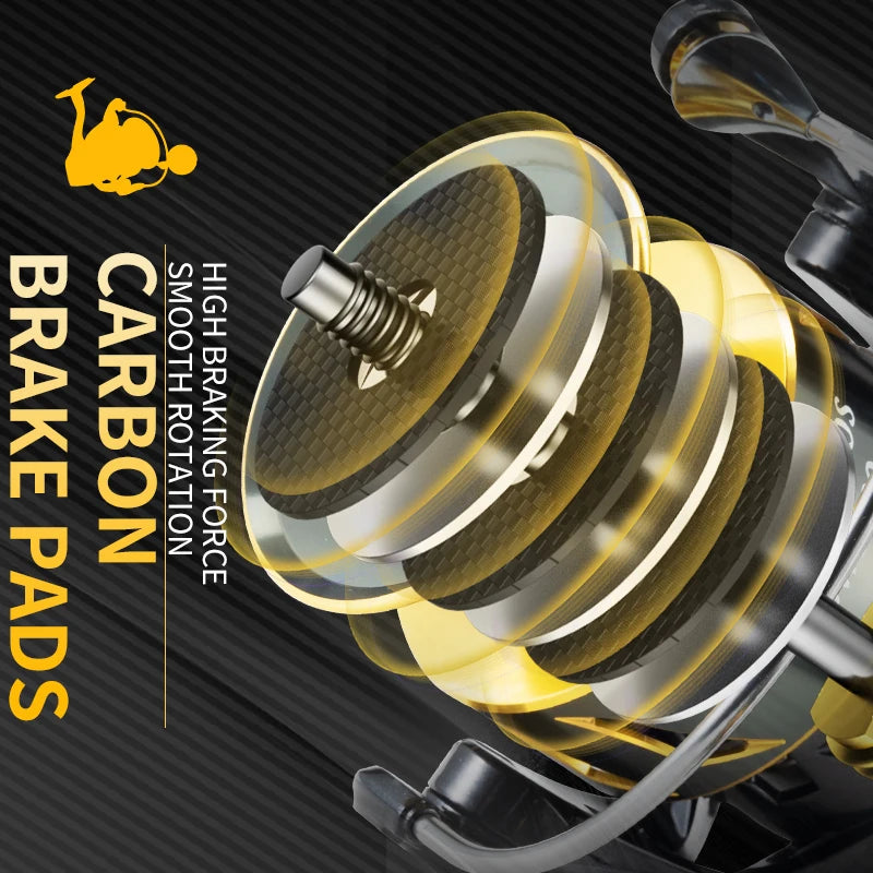 SW Saltwater Spinning Reel 4000–8000 – 9+1 Ball Bearings, Heavy-Duty Smooth Drag