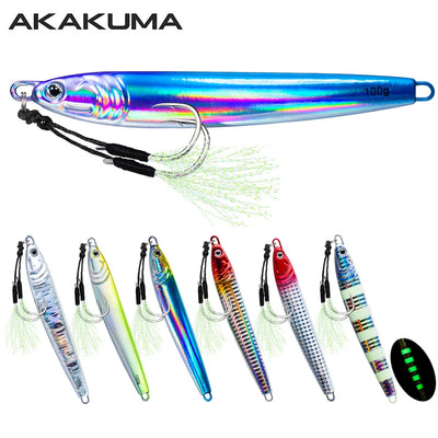 Akakuma Fast Jigging Lure Set – 7 pcs Metal Jigs (40–100 g, Saltwater Ready)