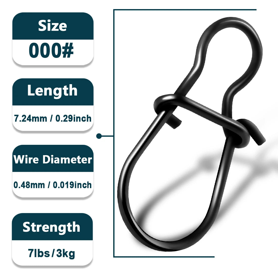 Duo Lock Fishing Snaps – 50–100 pcs Stainless Steel Quick Clips (8–20 mm, Rust-Resistant)