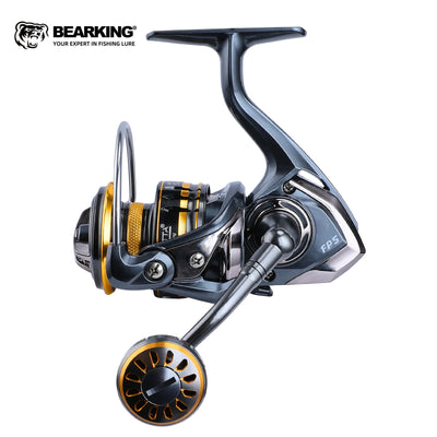 BEARKING Spinning Reel – 5.2:1 Gear Ratio, 12 kg Drag & Carbon Brake System (241 g Lightweight Design)