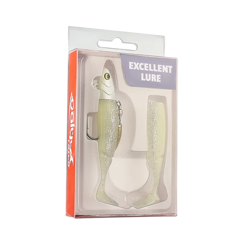 TAIYU Soft Lure & Spinner Combo | 20g Jig Head | T-Tail Silicone Wobbler + Metal Spoon Blade | Pike, Trout & Bass