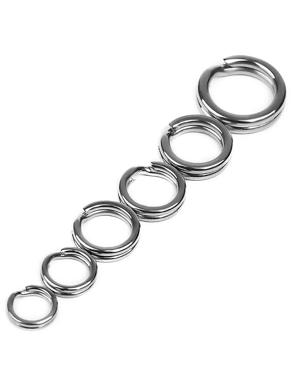 PROBEROS 30pcs Stainless Steel Fishing Split Rings Set