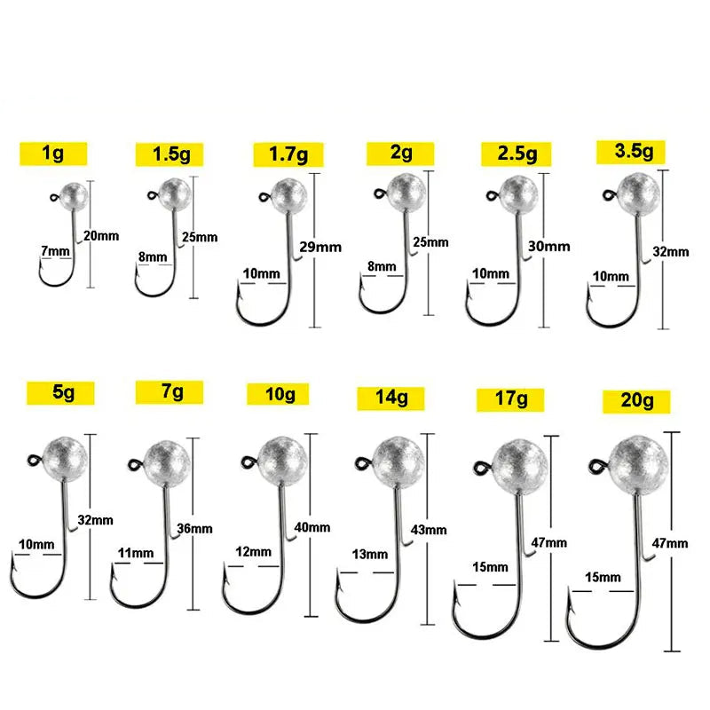 Bulk Jig Head Pack – Multiple Weights & Styles for Soft Plastics (Strong, Sharp & Salt-Ready)
