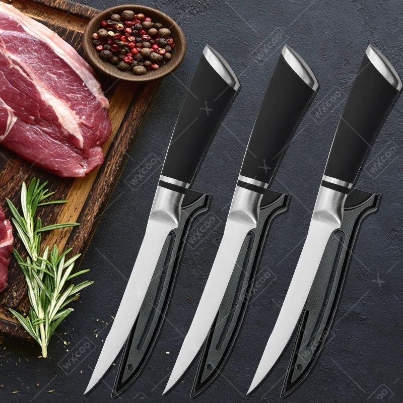 Stainless Steel Fillet & Boning Knife | Non-Slip Handle | Professional Fish & Meat Knife