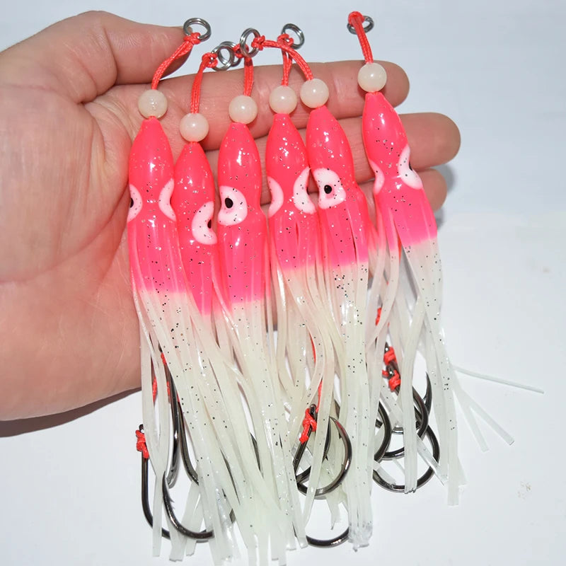 6pcs/pack Squid Imitation Assist Hooks