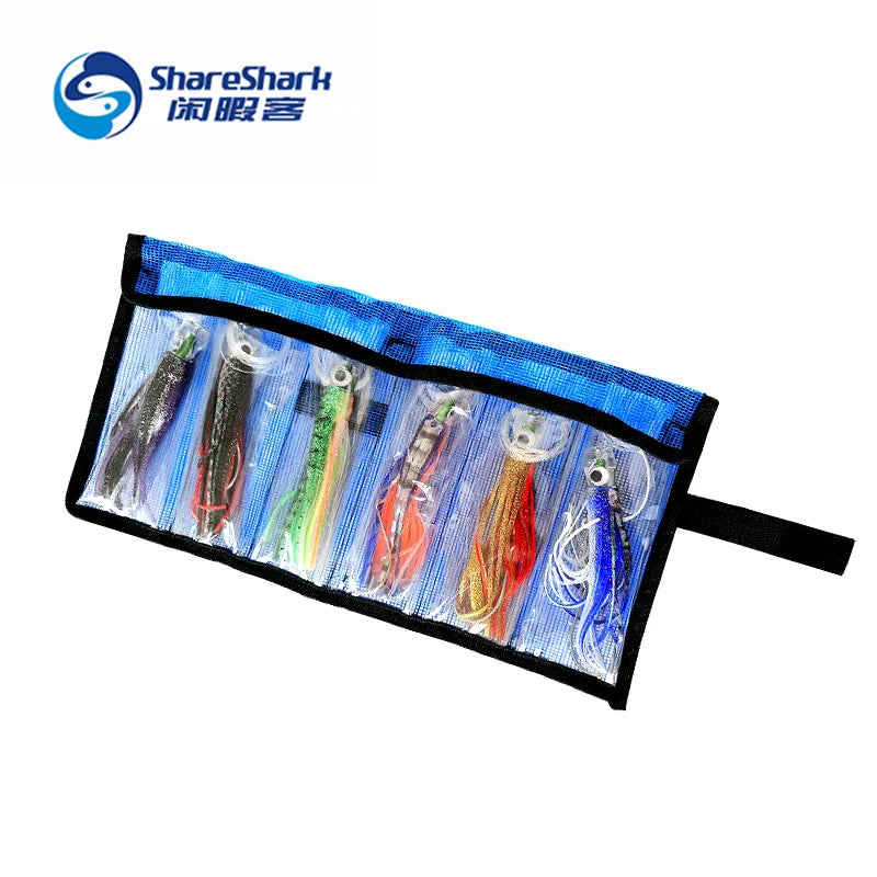 6PCS/bag Trolling Skirts 16cm 80 LBS Line