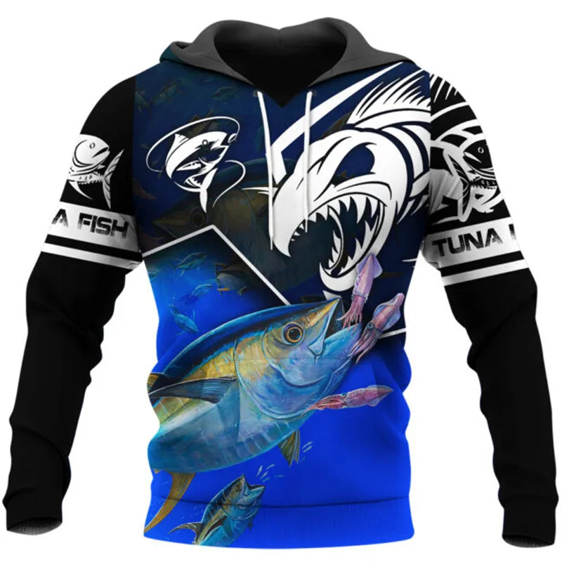 Fishing Hoodie | 3D Camo Print | Men’s Fishing Sweatshirt | Streetwear Pullover