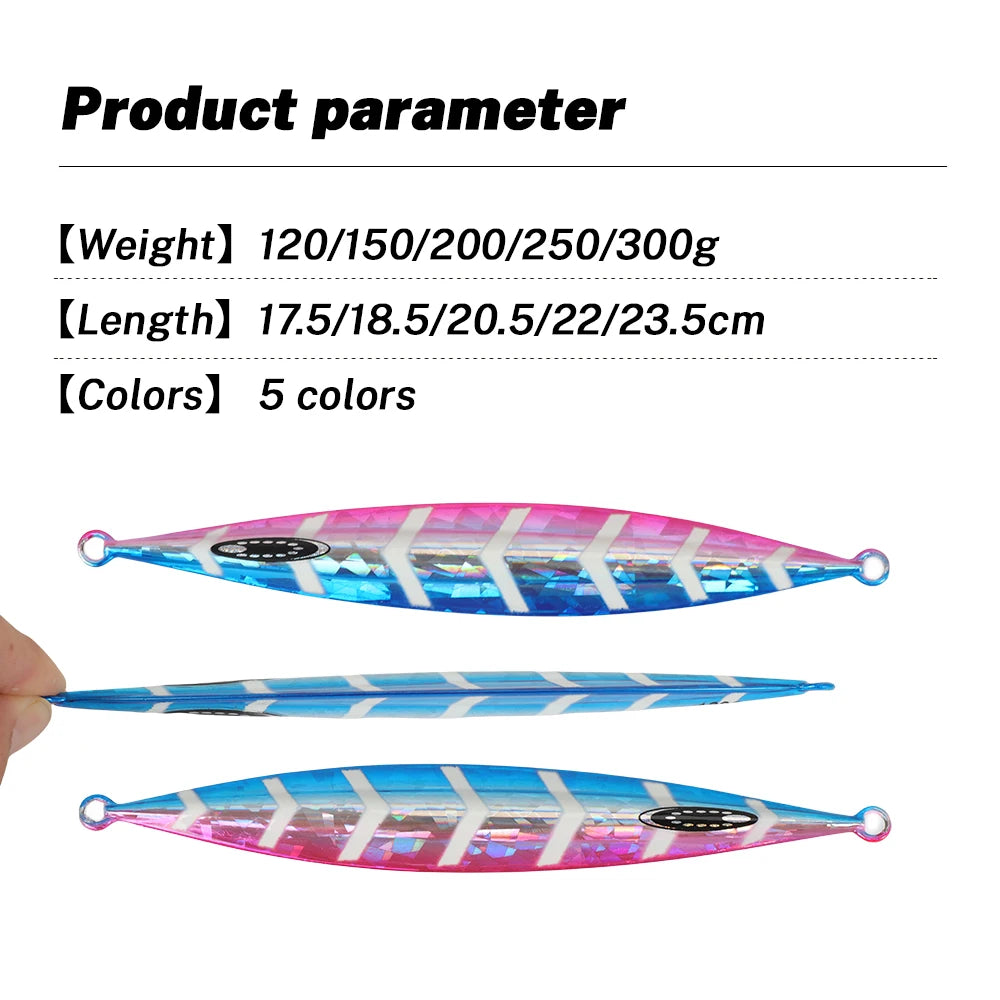 NEW TOLURE Slow Sinking Metal Jig 120-300g