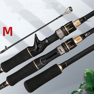 Medium Spin Rod 1.8–2.7 m – Solid Carbon Long-Cast Fishing Rod