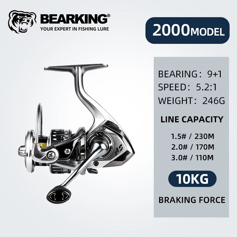 BEARKING Assassin Saltwater  Spinning  Reel 1000-6000 9+1BB 5.2:1 Max Drag 10-20KG