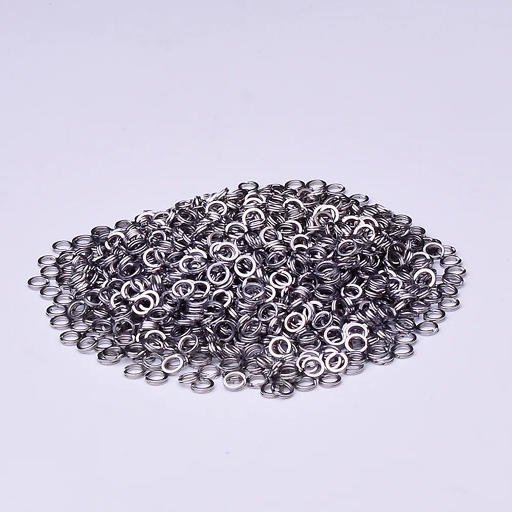 PROBEROS 30pcs Stainless Steel Fishing Split Rings Set