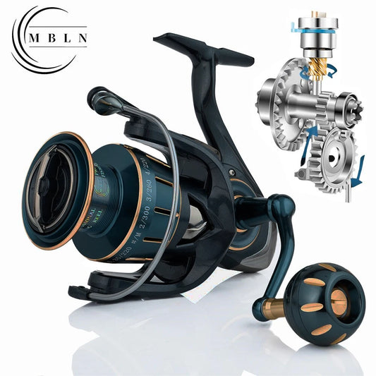 MBLN Durable Spinning Reel | Alloy Gear, Spool & Handle | CNC Arm | 5+1 Steel Bearings | Saltwater Ready