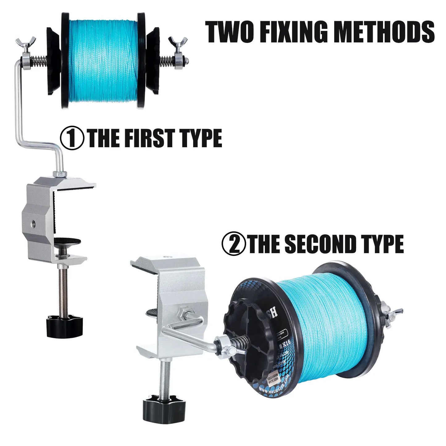 Fishing Line Spooler Tool – Tabletop Line Winder for Spinning & Baitcasting Reels