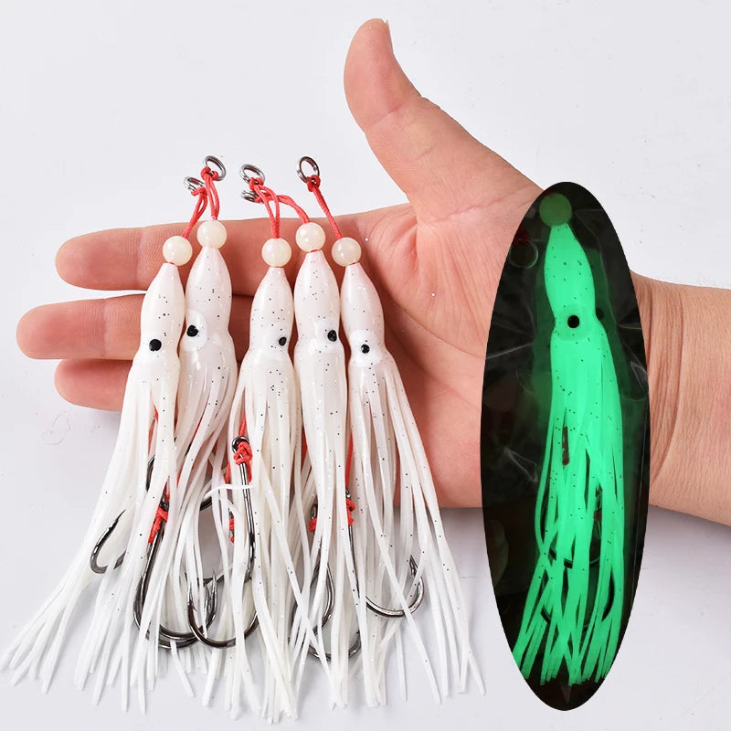 6pcs/pack Squid Imitation Assist Hooks