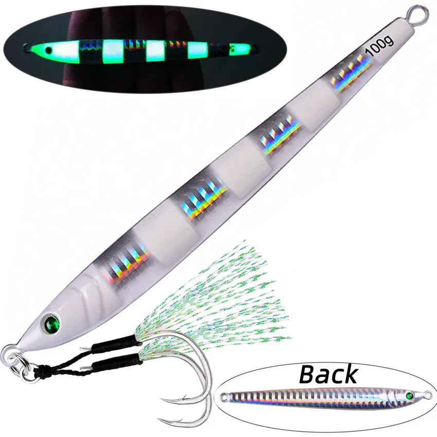 5-Piece Slow Jigging Lure Set – 60–100 g Metal Jigs (Saltwater Ready)