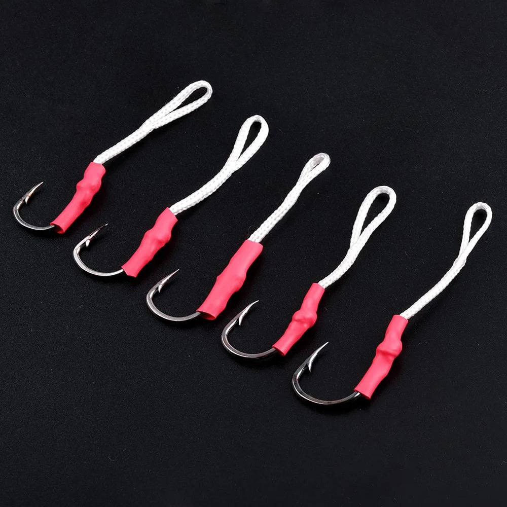 MEGA BULK 100Pcs Assist Hooks Stainless Steel 1/0-10/0