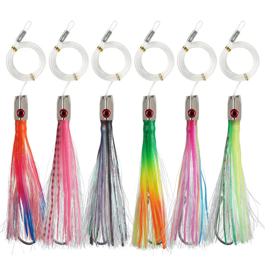 90g Skirted Trolling Jig Head Lure | Big Game Octopus Skirt | Offshore Marlin & Tuna Lure