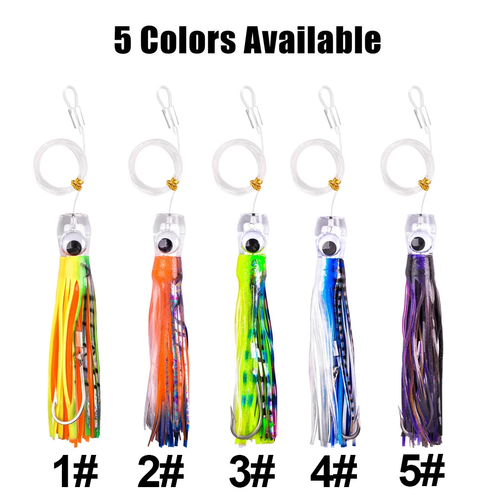 Trolling Skirt Tuna Lures (3-Pack) | 68g / 108g | Rigged Big Game Lures