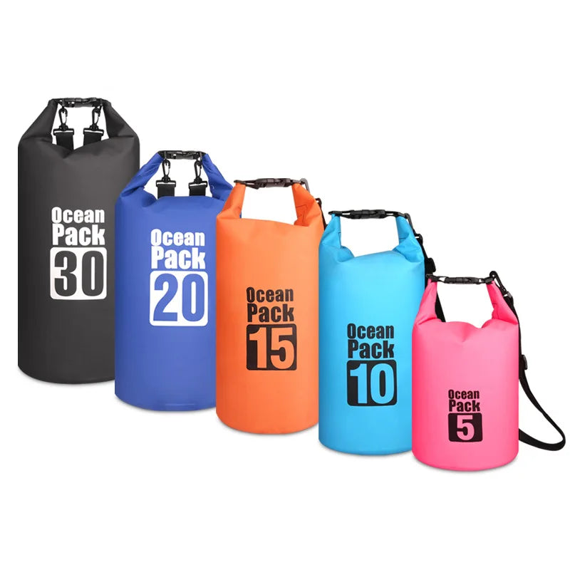 Waterproof Floating Dry Bag | 2L–30L | 500D | Fishing, Boating & Swimming
