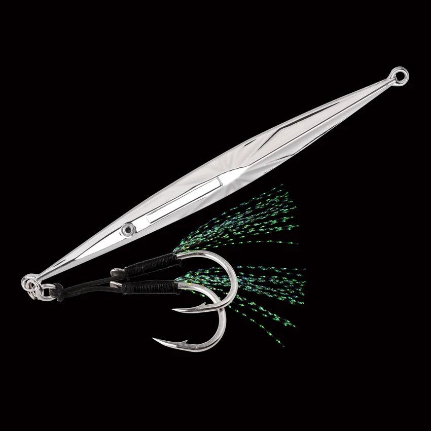Long Slim Metal Jigs (5-Pack) | 60g / 80g | Electroplated Saltwater Jigs
