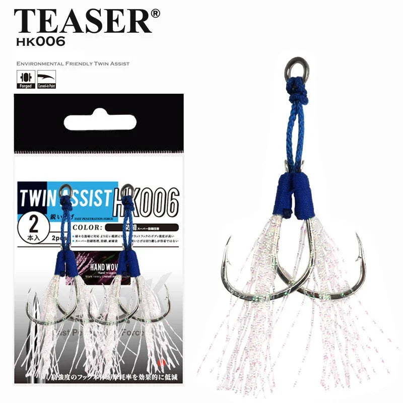 6Pcs Twin Assist Hook Slow Jigging