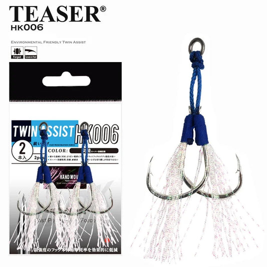 6Pcs Twin Assist Hook Slow Jigging