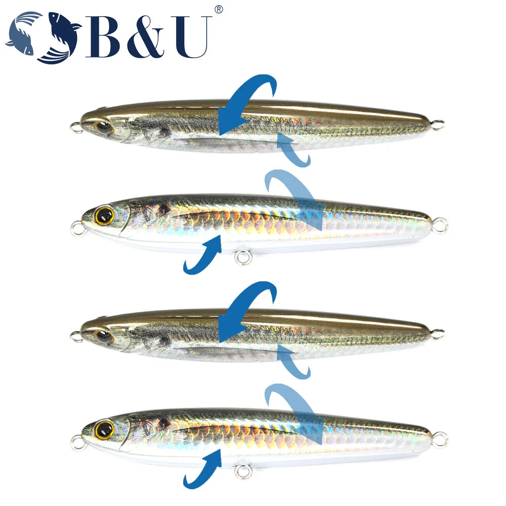 B&U Sinking Pencil Bait 95mm 28g Sinking