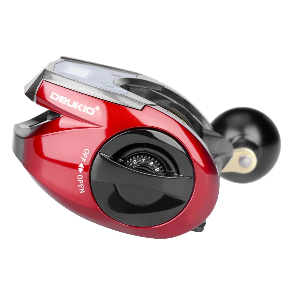 DEUKIO Full Metal Line Counter Baitcasting Reel | 6+1BB | LED Digital Display | Left & Right Hand