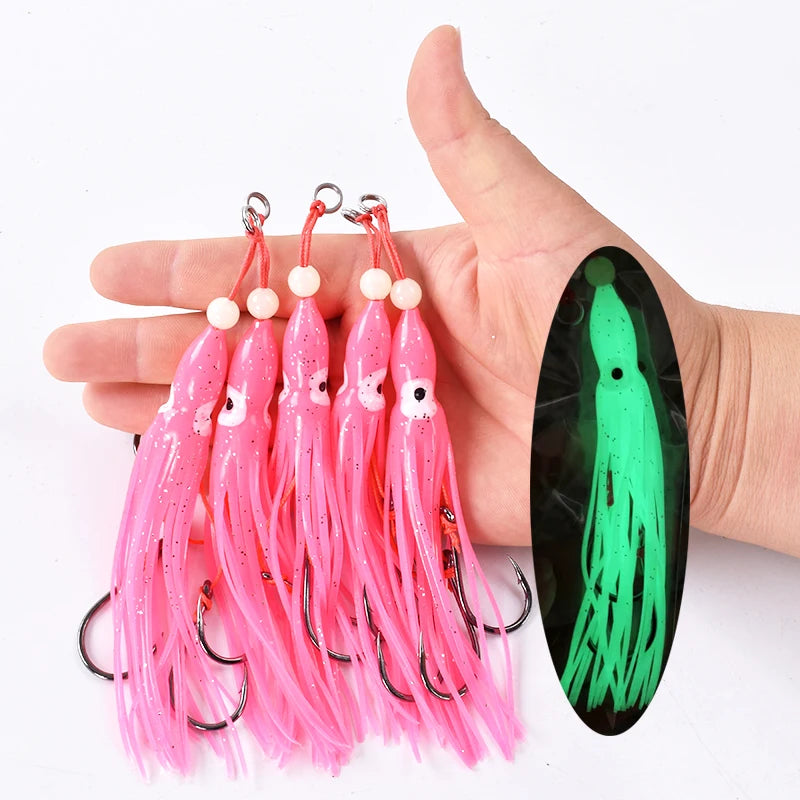 6pcs/pack Squid Imitation Assist Hooks