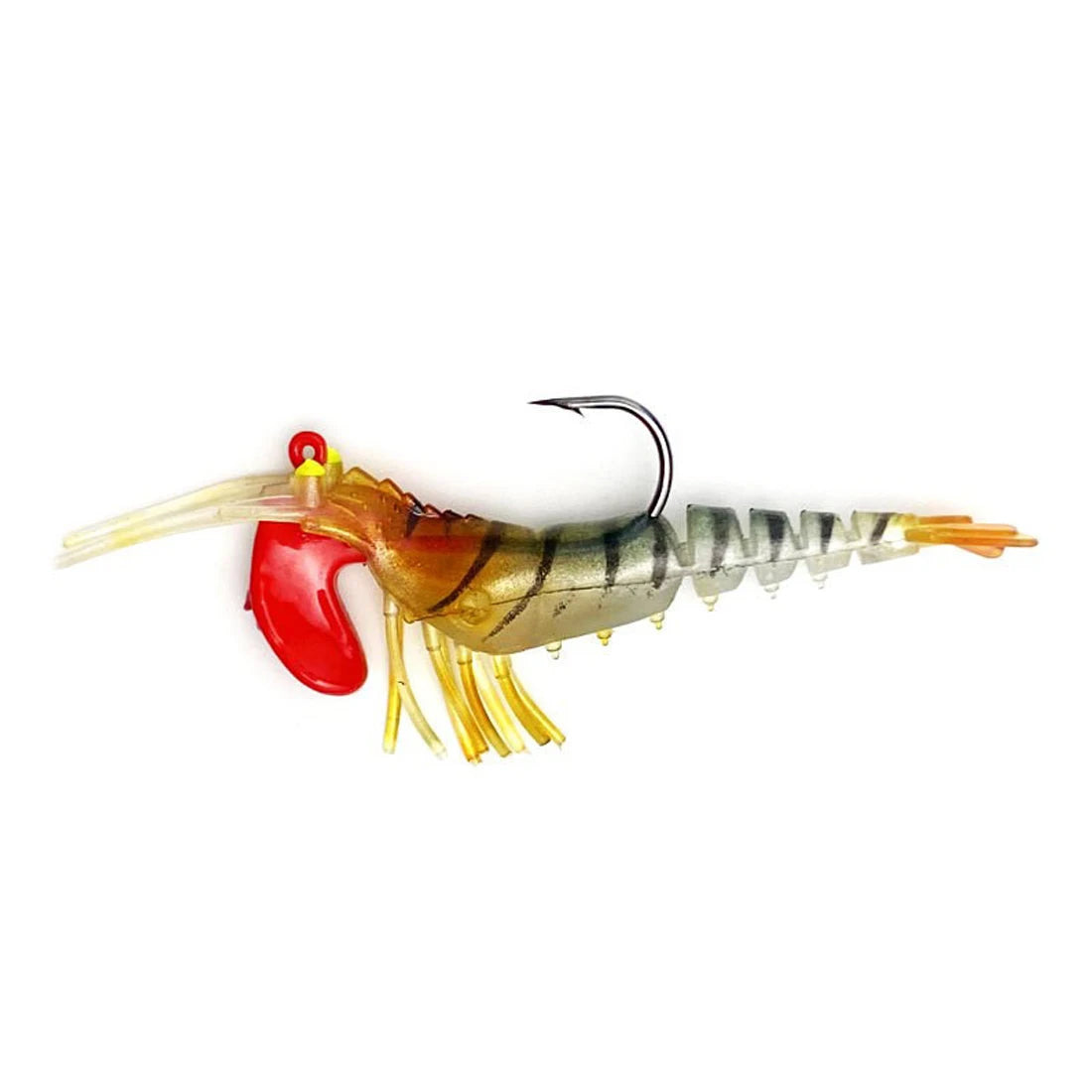FishTrip 3Pcs Shrimp with Weight 5cm/7cm