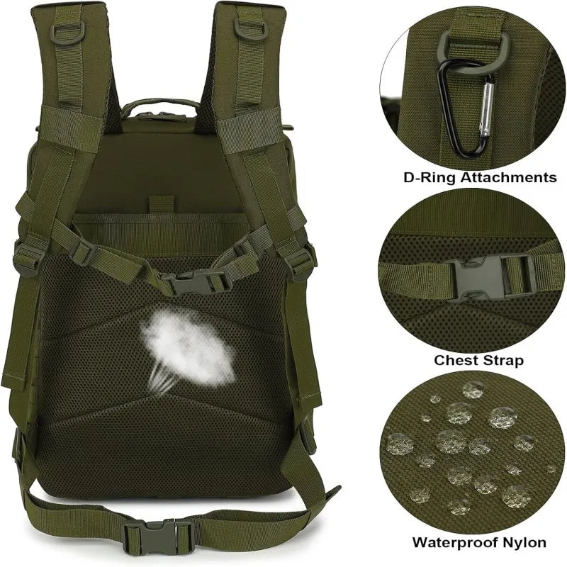 50L Tactical Backpack, Multiple Colours