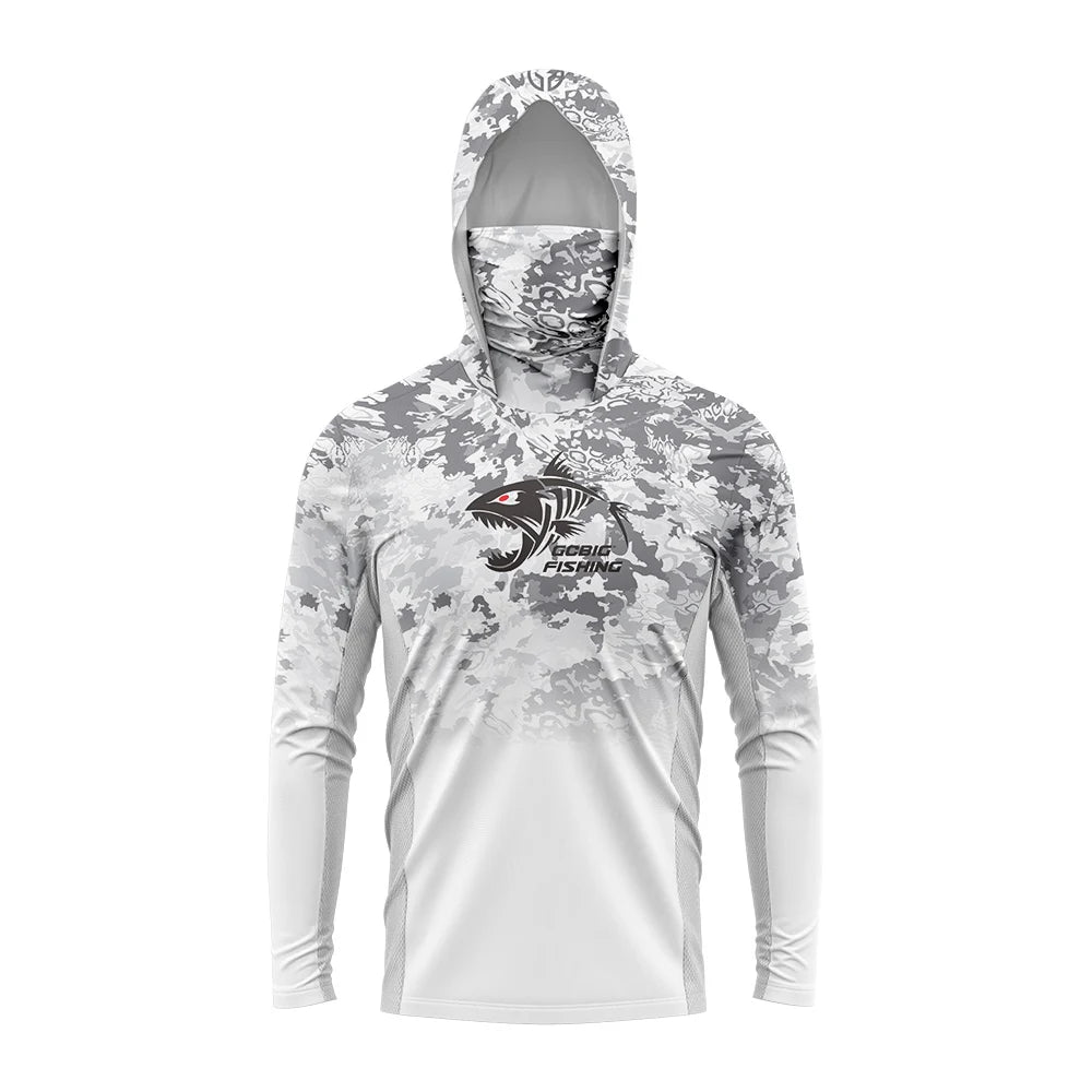 Fishing Hoodie with Built-In Mask – UPF 50+ Sun Protection, Quick-Dry & Breathable Fabric