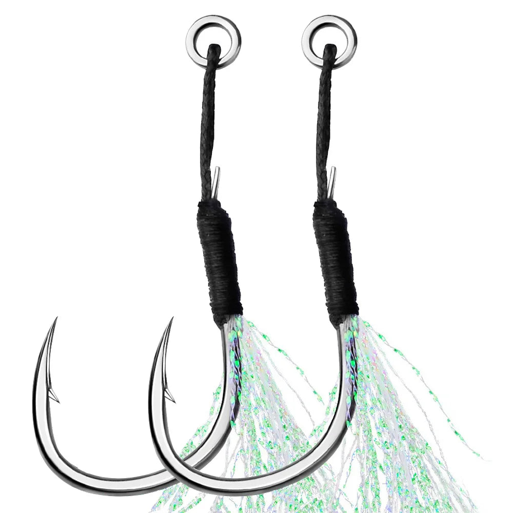 GOBAIT BULK Sharp Assist Hook with stainless steel ring
