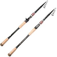 Carbon Fiber Telescopic Fishing Rod – 1.8 m to 3.6 m Ultralight 24T/30T Carbon (5–20 g Lure, 11 lb Max)