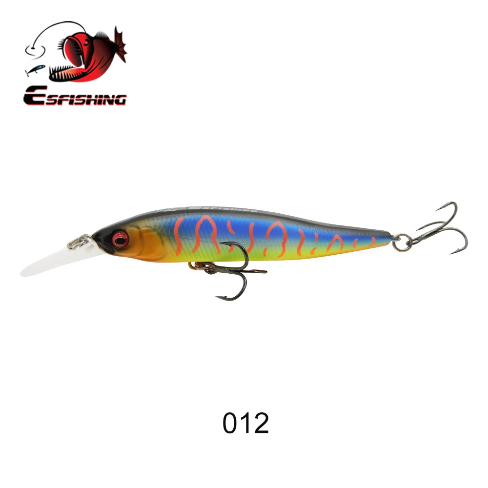 ESFISHING 75 mm Hard Minnow Lure – 7.1 g Slow-Floating Crankbait (28 Colours, 0–2.4 m Depth)
