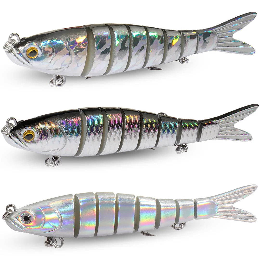 3-Pack Multi-Jointed Swimbaits | 11g / 16g / 27g | Sinking Hard Bait | Bionic Swimming Action | Bass