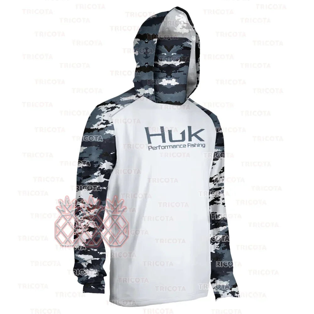 HUK Men Long Sleeve Hoodie Camouflage