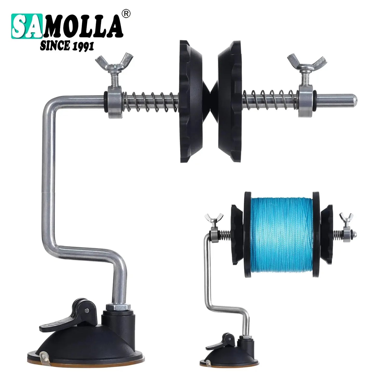 Fishing Line Spooler Tool – Tabletop Line Winder for Spinning & Baitcasting Reels