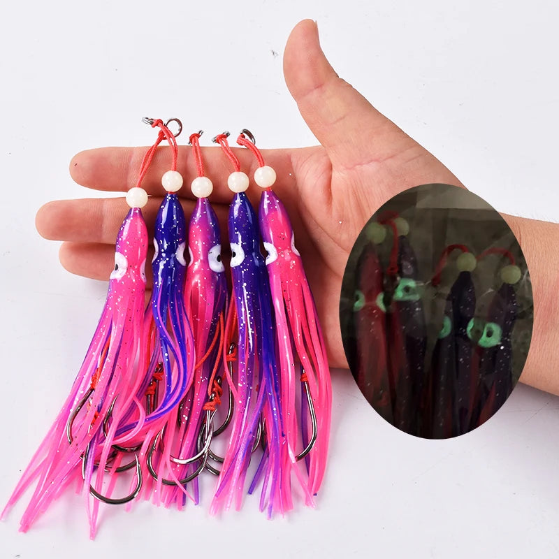 6pcs/pack Squid Imitation Assist Hooks