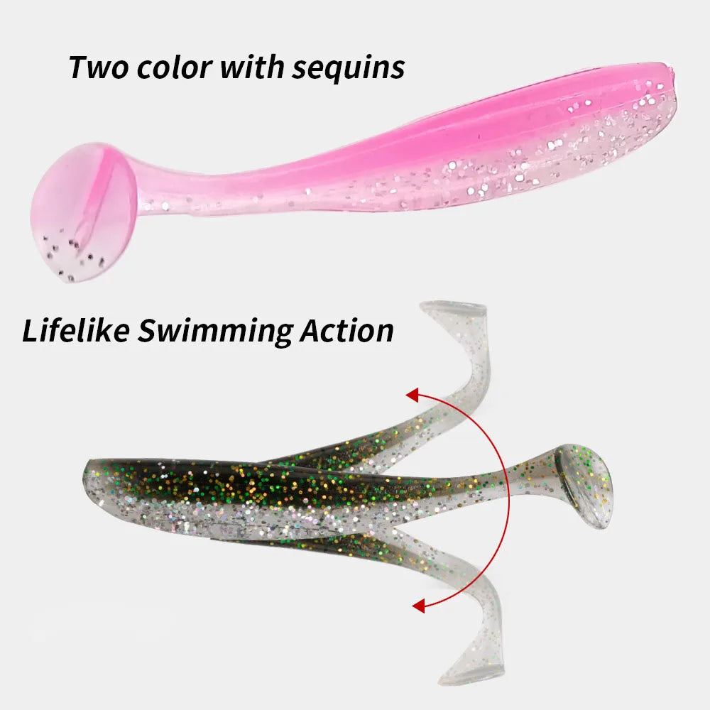 Soft Plastic Paddle-Tail  30pcs/ 5cm/ 1g