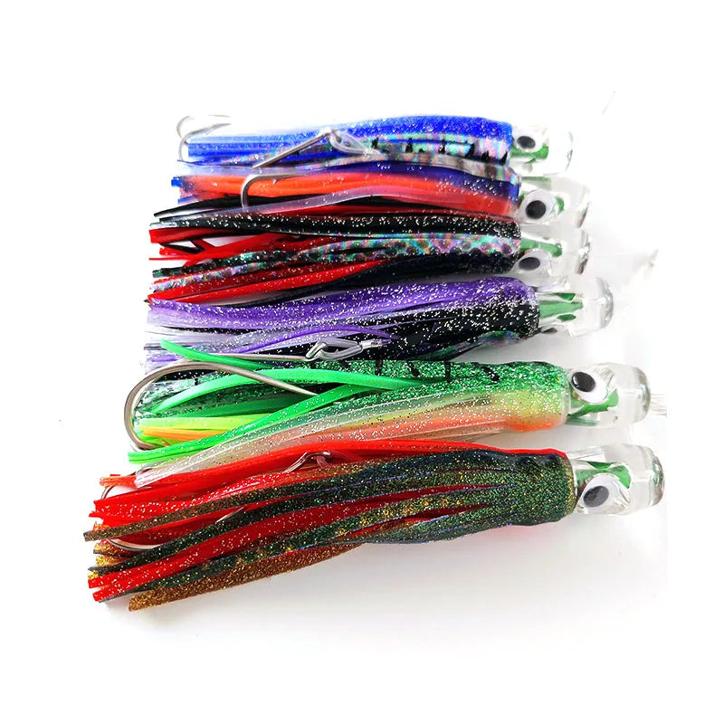 6PCS/bag Trolling Skirts 16cm 80 LBS Line