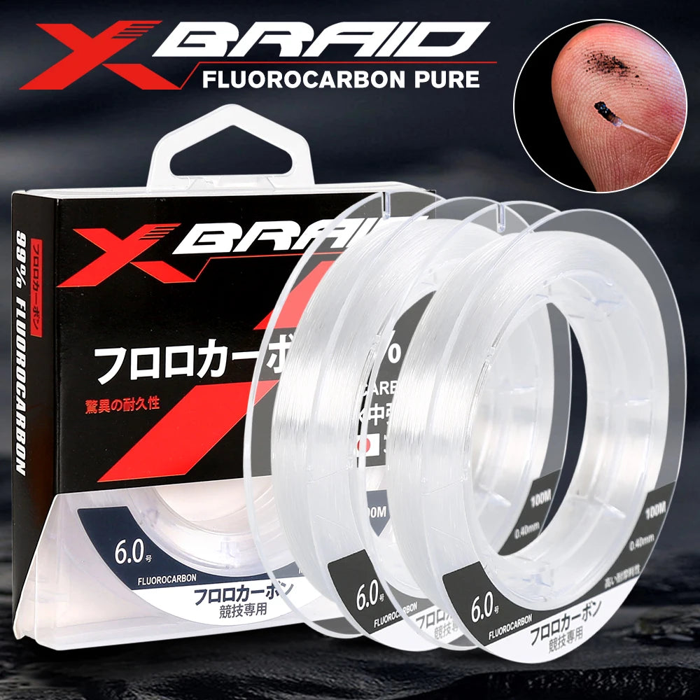 99% Fluorocarbon Invisible High Abrasion Resistant Line 100m